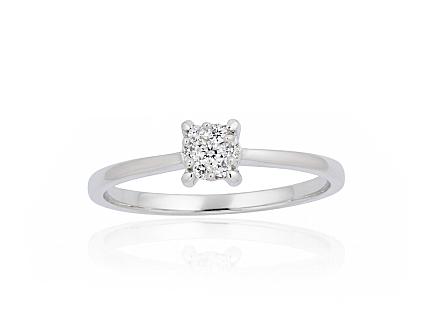 White gold ring with diamonds