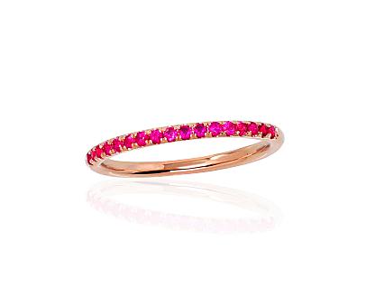 Red gold ring with rubies