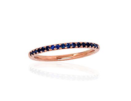 Red gold ring with sapphires