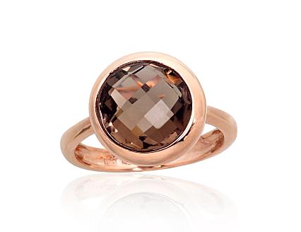 Ring aus Rotgold mit Rauchquarz