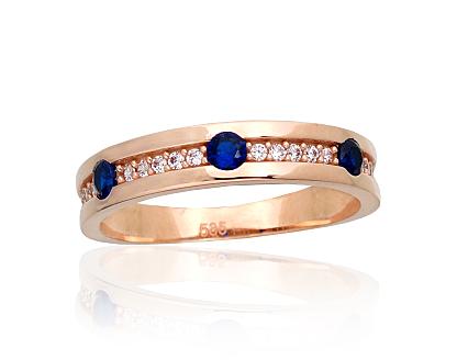 Ring aus Rotgold mit Zirkonia