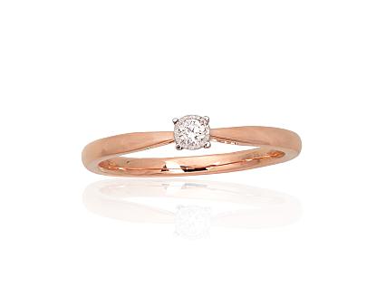 Ring aus Rotgold mit Diamant