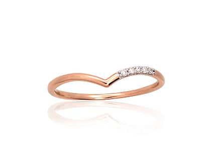 Ring aus Rotgold mit Diamanten