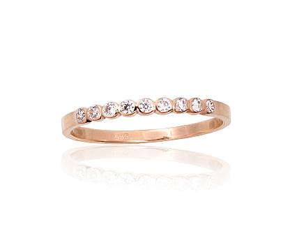 Ring aus Rotgold mit Zirkonia