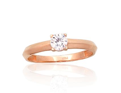 Ring aus Rotgold mit Zirkonia