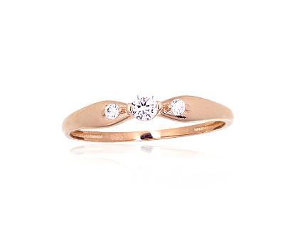 Ring aus Rotgold mit Zirkonia