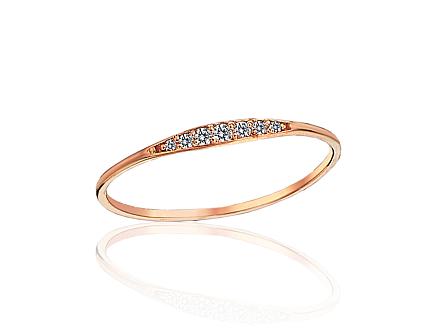 Ring aus Rotgold mit Zirkonia