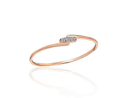 Ring aus Rotgold mit Zirkonia