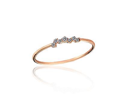 Ring aus Rotgold mit Zirkonia