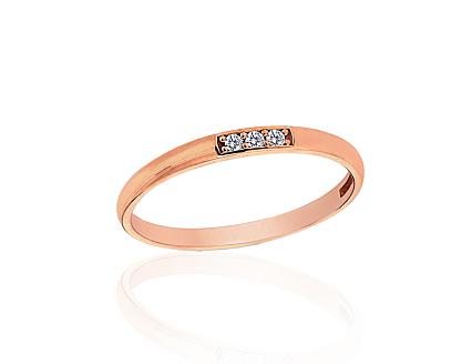 Ring aus Rotgold mit Zirkonia