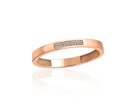 Ring aus Rotgold mit Zirkonia