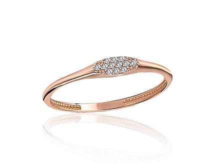 Ring aus Rotgold mit Zirkonia