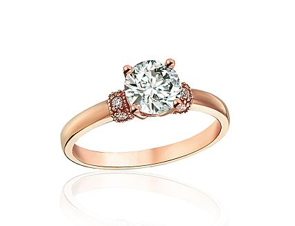 Ring aus Rotgold mit Zirkonia