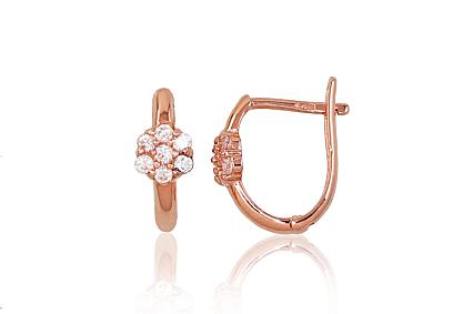Ohrringe aus Rotgold mit Zirkonia