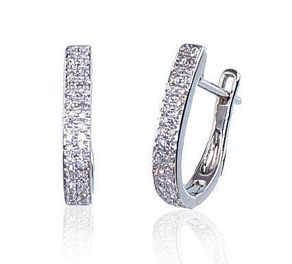 White gold earrings with diamonds