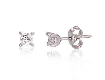 White gold earrings with diamonds