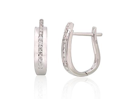 White gold earrings with diamonds
