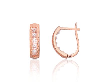 Ohrringe aus Rotgold mit Zirkonia