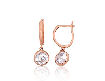 Ohrringe aus Rotgold mit Zirkonia