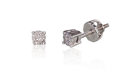 White gold earrings with diamonds