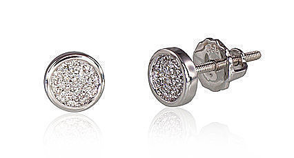 White gold earrings with diamonds