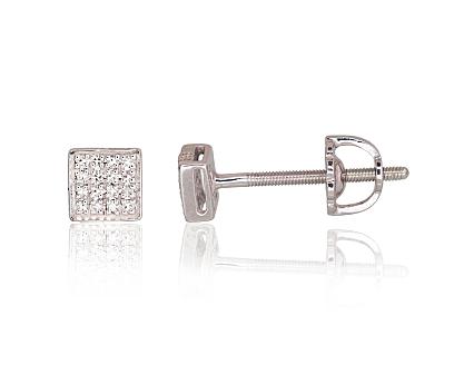 White gold earrings with diamonds
