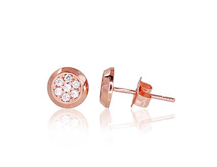Ohrringe aus Rotgold mit Zirkonia