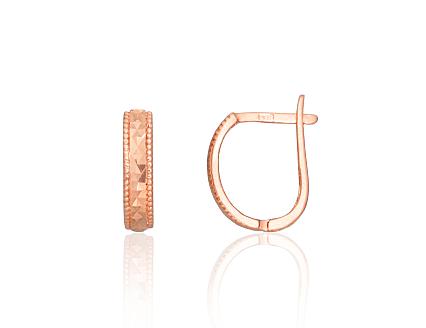 Red gold earrings