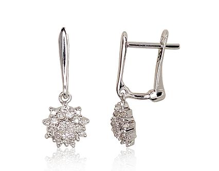 White gold earrings with diamonds