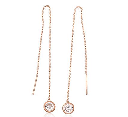 Ohrringe aus Rotgold mit Zirkonia