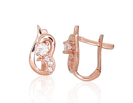 Ohrringe aus Rotgold mit Zirkonia