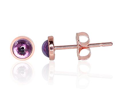 Ohrringe aus Rotgold mit Amethysten