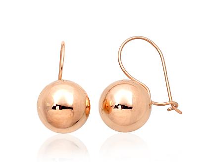 Red gold earrings