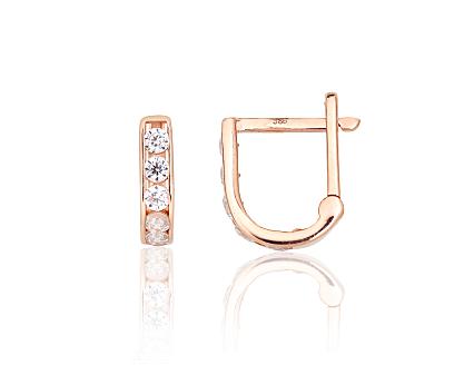 Ohrringe aus Rotgold mit Zirkonia