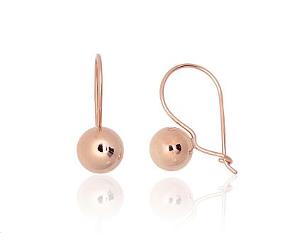 Red gold earrings
