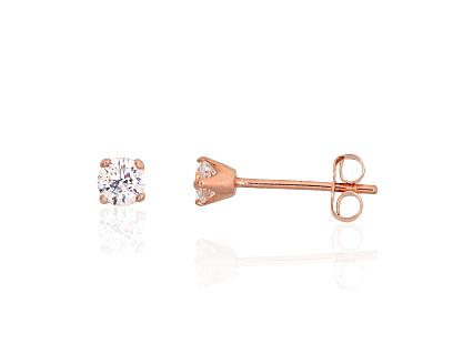 Ohrringe aus Rotgold mit Zirkonia