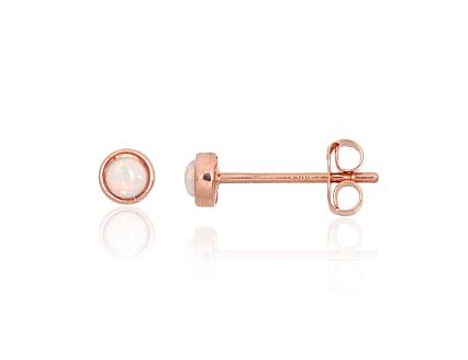 Red gold earrings with opalites
