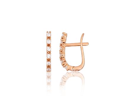 Ohrringe aus Rotgold mit Zirkonia
