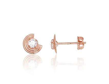 Ohrringe aus Rotgold mit Zirkonia