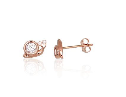 Ohrringe aus Rotgold mit Zirkonia