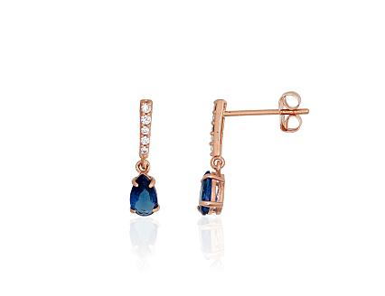 Ohrringe aus Rotgold mit Zirkonia