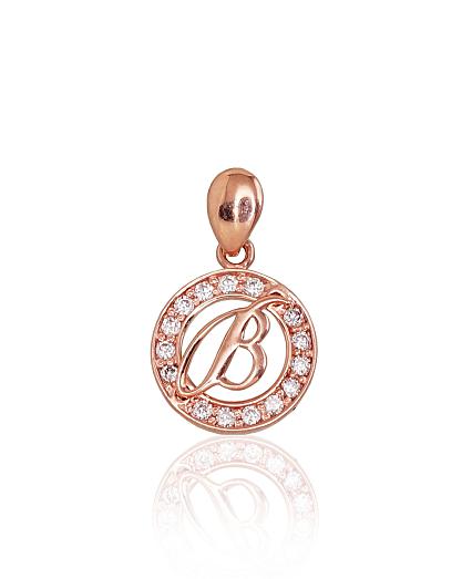 Kettenanhänger aus Rotgold mit Zirkonia