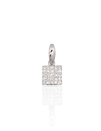 Kettenanhänger aus Weißgold mit Diamanten
