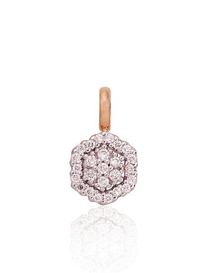 Kettenanhänger aus Rotgold mit Diamanten