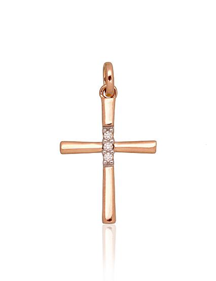 Kettenanhänger aus Rotgold mit Diamanten