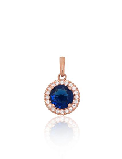 Kettenanhänger aus Rotgold mit Zirkonia