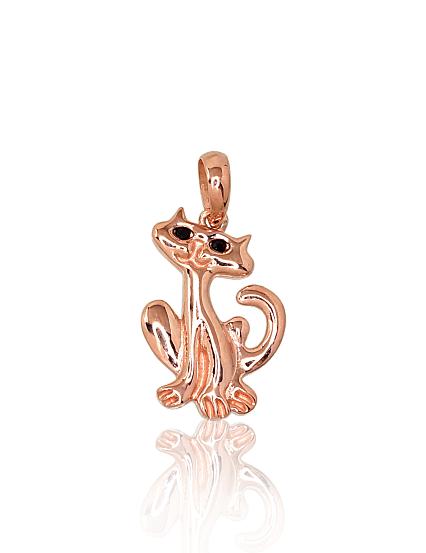 Kettenanhänger aus Rotgold mit Zirkonia