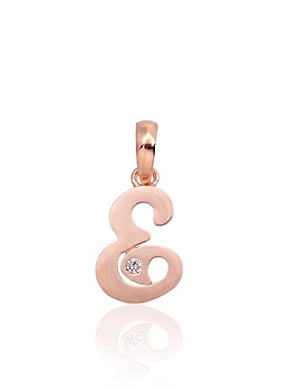 Kettenanhänger aus Rotgold mit Zirkonia