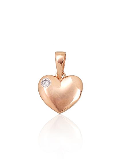 Kettenanhänger aus Rotgold mit Zirkonia