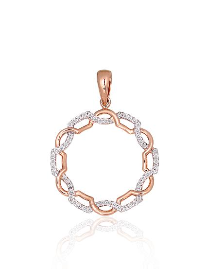 Kettenanhänger aus Rotgold mit Diamanten